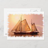Briefkaart Oude zeilschepen (Voorkant / Achterkant)