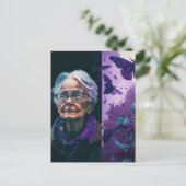 Briefkaart Ouderen en Butterflies (Staand voorkant)