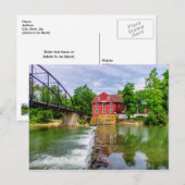 Briefkaart over waterval in de hele oorlog (Voorkant / Achterkant)