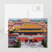 Briefkaart overzicht van de verboden stad Beijing (Voorkant / Achterkant)