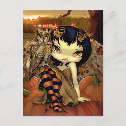 briefkaart "Owlyn in Autumn" (Voorkant)