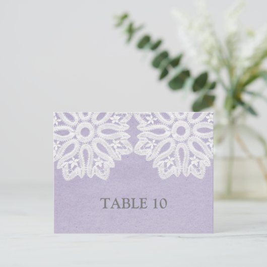 Briefkaart Paars elastisch elastictal (Staand voorkant)