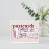 Briefkaart "paars oversteken" (Staand voorkant)