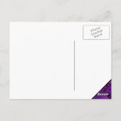 Briefkaart - Paarse&Black eenhoorn silhouet ontwer (Achterkant)