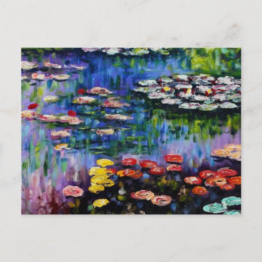 Briefkaart Paarse monetwatergalgen (Voorkant)