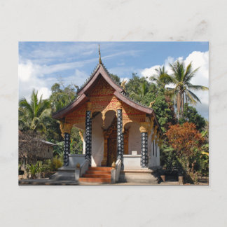 Briefkaart Pagoda in het dorp Iao, Loas