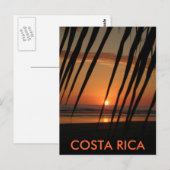 Briefkaart Palm Sunset, COSTA RICA (Voorkant / Achterkant)