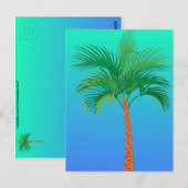 Briefkaart palmbomen (Voorkant / Achterkant)