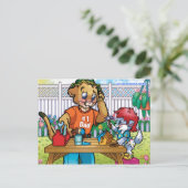 Briefkaart Papa helpen (Staand voorkant)