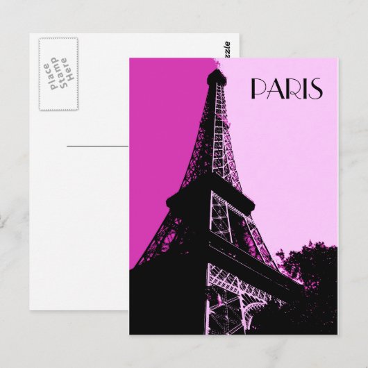 Briefkaart - Parijs (Voorkant / Achterkant)