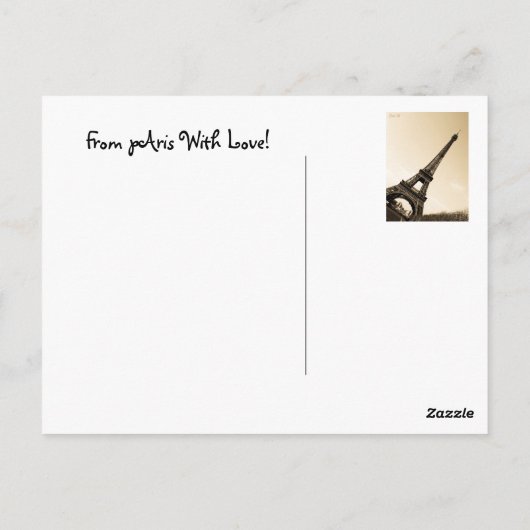 Briefkaart Parijs (Achterkant)