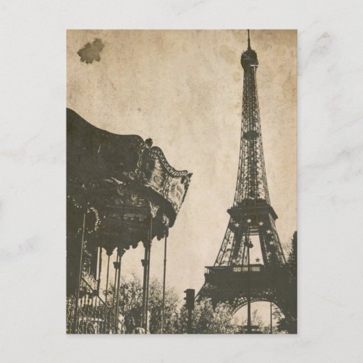  Briefkaart Parijs, Eiffeltoren (Voorkant)