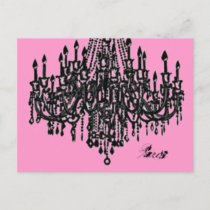 Briefkaart Parisian Chandelier