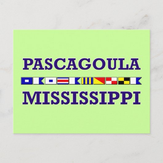 Briefkaart Pascagoula (Voorkant)