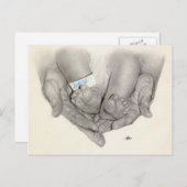 Briefkaart pasgeboren baby voeten (Voorkant / Achterkant)