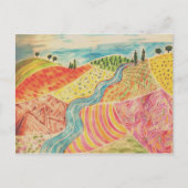 Briefkaart patchwork-landschap (Voorkant)