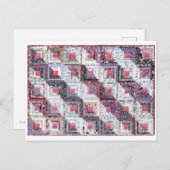 briefkaart  patchwork quilt logcabine (Voorkant / Achterkant)