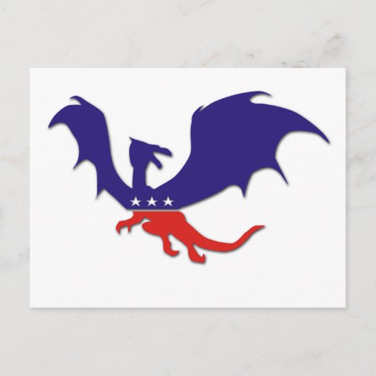 Briefkaart Patriotic Dragon (Voorkant)