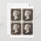 Briefkaart - Penny Black Postage Stamps (Voorkant / Achterkant)