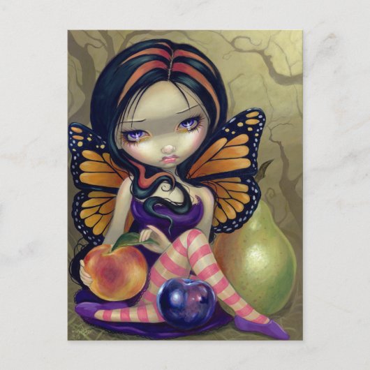 briefkaart "Perzik, pruimen, peul" (Voorkant)