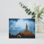 Briefkaart Pha dat Luang, Vientiane, Laos (Staand voorkant)