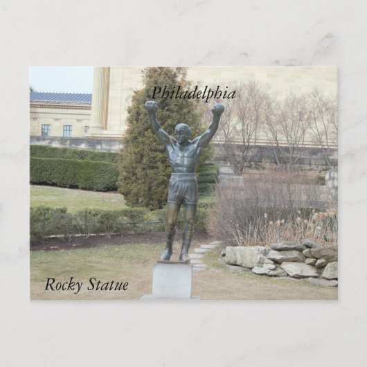 Briefkaart Philadelphia Rocky Statue (Voorkant)