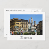 Briefkaart Piazza della Signoria (Voorkant / Achterkant)