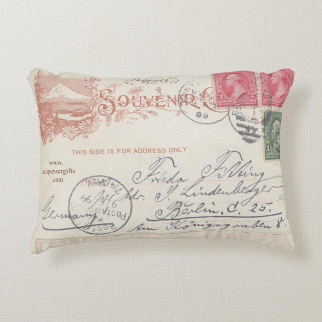 ***  BRIEFKAART PILLOW *** DECORATIEF KUSSEN (Voorkant)
