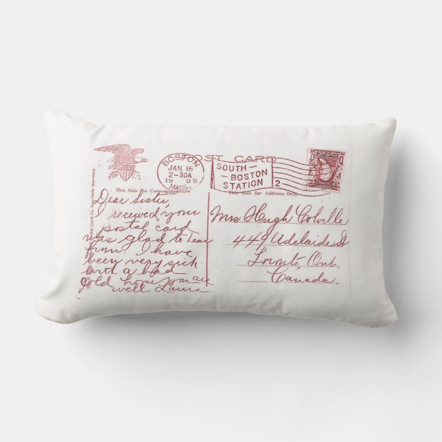 Briefkaart Pillow Kussen (Voorkant)