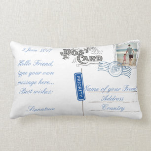 Briefkaart Pillow met uw bericht Kussen