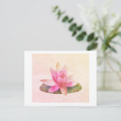 BRIEFKAART : PINK LOTUS (Staand voorkant)