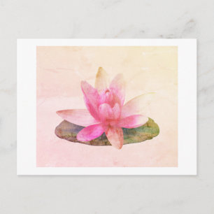 BRIEFKAART : PINK LOTUS