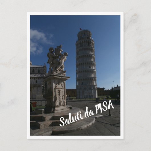 Briefkaart - Pisa - met script (Voorkant)