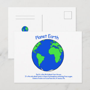 Briefkaart Planet Earth