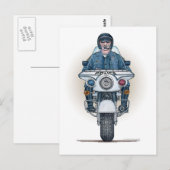 Briefkaart politiemotorfiets (Voorkant / Achterkant)