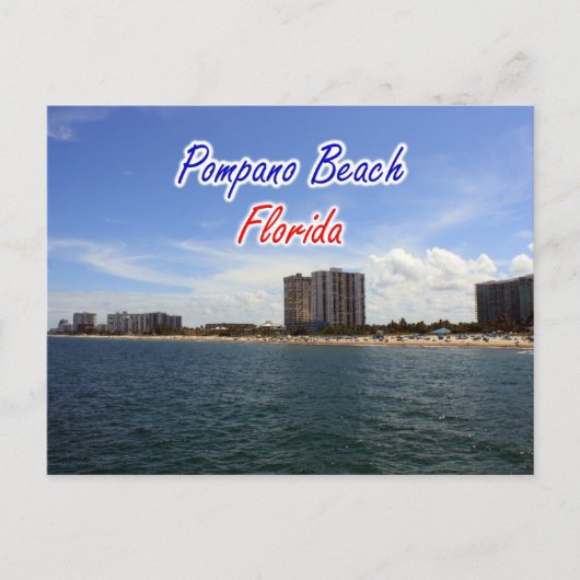 Briefkaart Pompano Beach Florida (Voorkant)