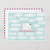 Briefkaart "Postcrossende Speechbubbles" (Voorkant / Achterkant)