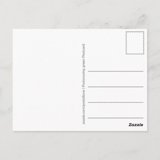 Briefkaart "Postcrossover green" (Achterkant)