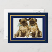 Briefkaart Pug Dogs (Voorkant / Achterkant)
