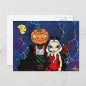 briefkaart "Pumpkin King's Night Out" (Voorkant / Achterkant)