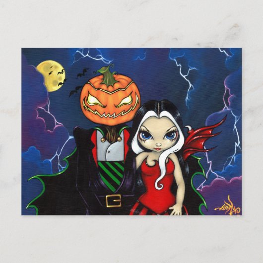 briefkaart "Pumpkin King's Night Out" (Voorkant)