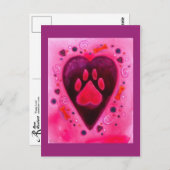 briefkaart "Puppy Love" (Voorkant / Achterkant)