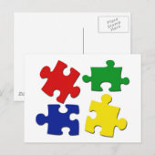 Briefkaart puzzelstukjes (Voorkant / Achterkant)