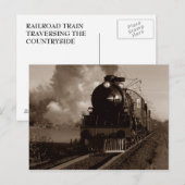 Briefkaart ~ RAILWEGTRAINENTRAVERSTERENDE LANTRYSI (Voorkant / Achterkant)