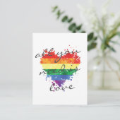 Briefkaart - Rainbow Heart - je hebt alleen liefde (Staand voorkant)