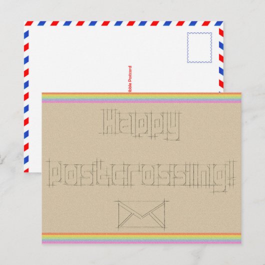 Briefkaart "Rainbow Scribble" (Voorkant / Achterkant)