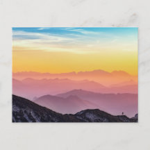 Briefkaart Rainbow Sky Mountains