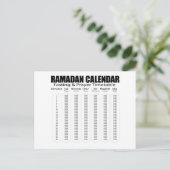 Briefkaart Ramadan Kareem-kalender (Staand voorkant)