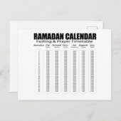 Briefkaart Ramadan Kareem-kalender (Voorkant / Achterkant)