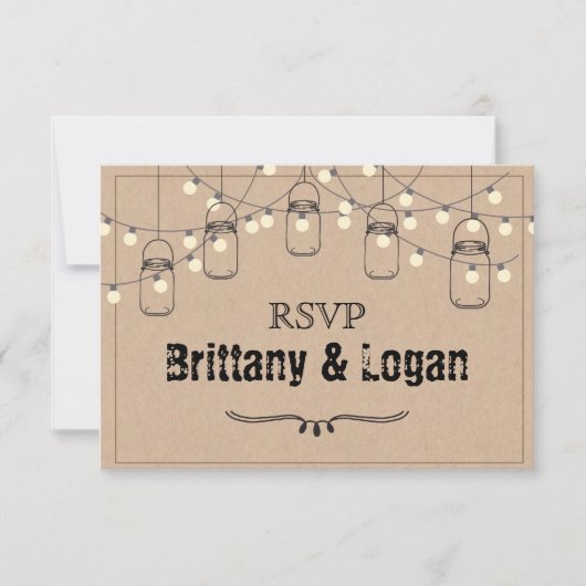 Briefkaart Reactie op reusachtige mason Jar Elopem (Voorkant)